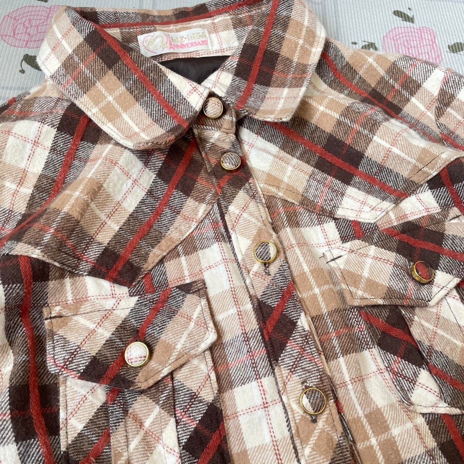Liz Lisa 10Th Anniversary (2009) vintage plaid shirt dress3